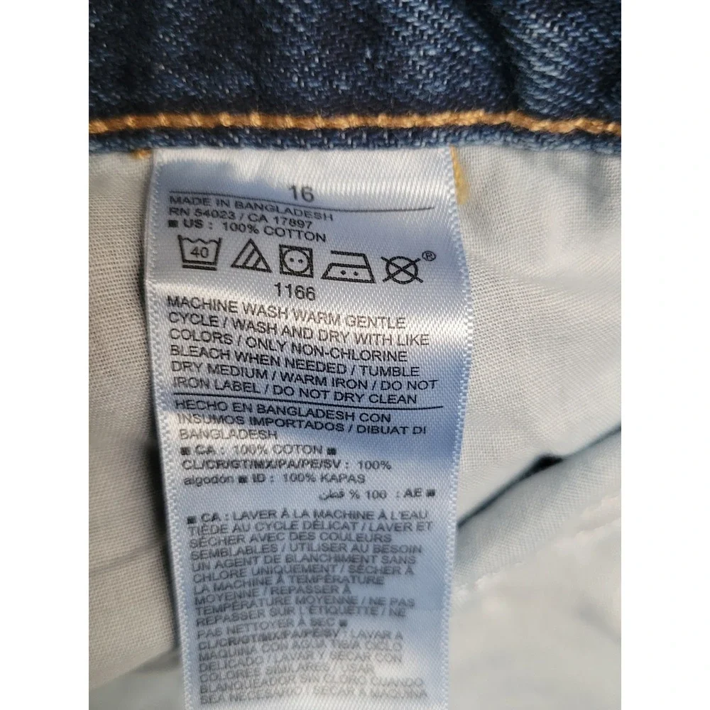 Old Navy High Rise Slouchy Taper Jeans Medium Wash Blue Size 16 100% Cotton